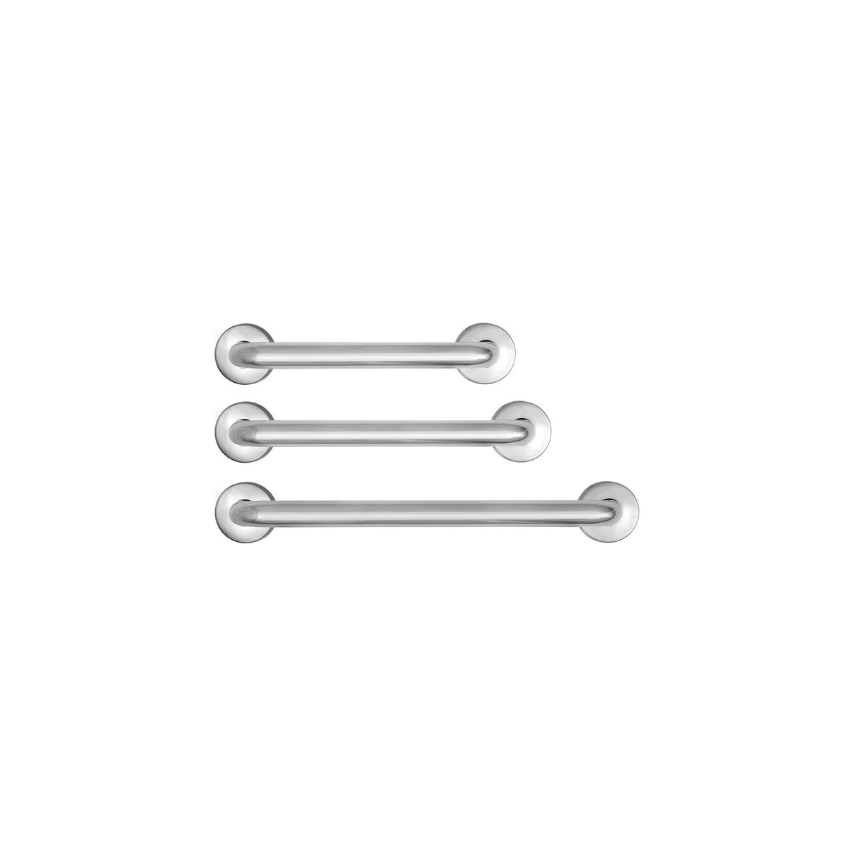 Ponte Giulio Basic Home Stainless Steel Grab Bar Set of 3 (16", 24", 32") - W57TCS01 (ADA Compliant)