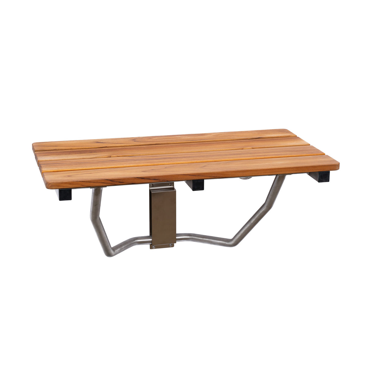 Ponte Giulio Liberty Teak Wood Folding Shower Bench - G57UHS31 (AISI 304 Stainless Steel Frame)
