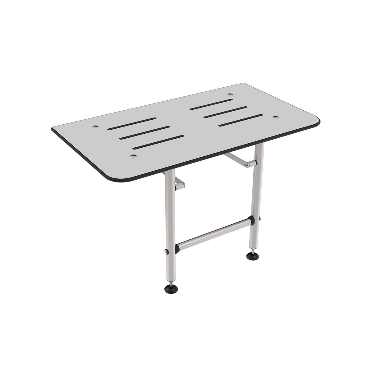 Ponte Giulio 27.5" Medium HPL Folding Shower Seat with Legs - G56UHS04 (600 lb Capacity, ADA Compliant)