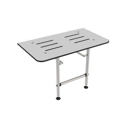 Ponte Giulio 27.5" Medium HPL Folding Shower Seat with Legs - G56UHS04 (600 lb Capacity, ADA Compliant)