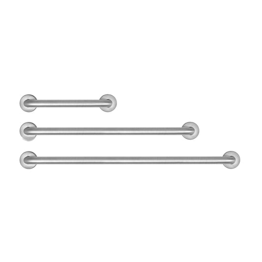 Ponte Giulio Commercial ADA Stainless Steel Grab Bar Set of 3 (18", 36", 42") - W57TCS03 (ADA Compliant)