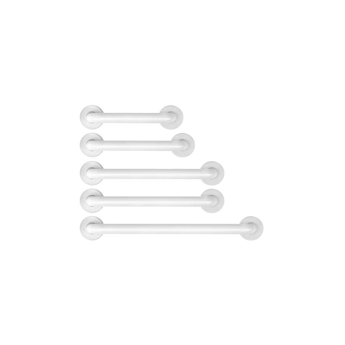 Ponte Giulio Deluxe Home Vinyl Coated Grab Bar Set of 5 (16", 18", 2x 24", 32") - W25TCS01 (ADA Compliant)
