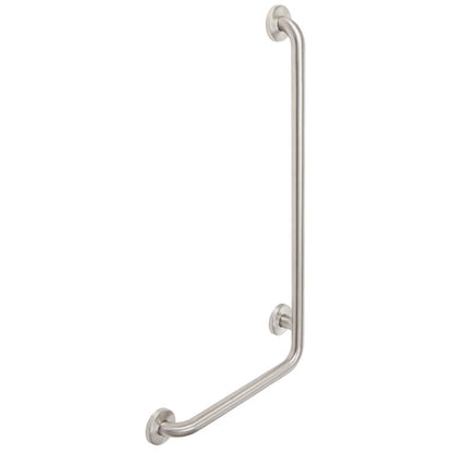 Ponte Giulio 16" x 32" Stainless Steel L-Shaped Grab Bar - G55JBL19 / G55JBR19 (331 lb Capacity, ADA Compliant)