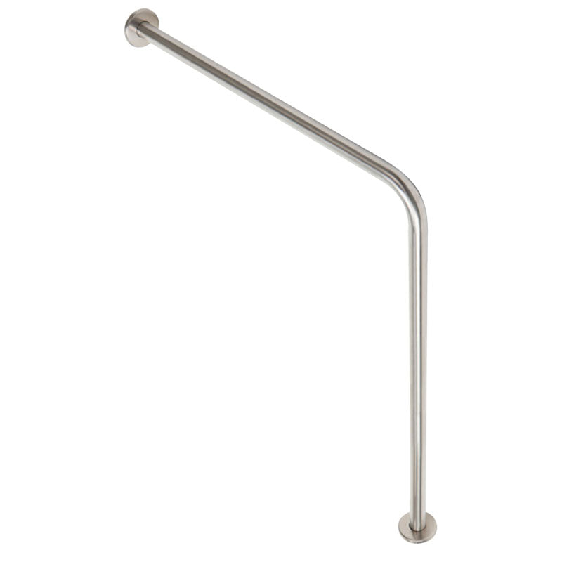 Ponte Giulio 32" x 33" Stainless Steel 90° Wall-to-Floor Grab Bar - G55JCS39 (331 lb Capacity, ADA Compliant)