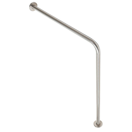 Ponte Giulio 32" x 33" Stainless Steel 90° Wall-to-Floor Grab Bar - G55JCS39 (331 lb Capacity, ADA Compliant)