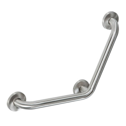 Ponte Giulio 110° Angled Stainless Steel Grab Bar with Center Flange - G55JAS14 (600 lb Capacity, ADA Compliant)