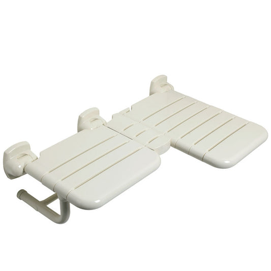 Ponte Giulio Left-Handed ADA L-Shaped Folding Nylon Shower Seat - G02JDL29 (452 lb Capacity)