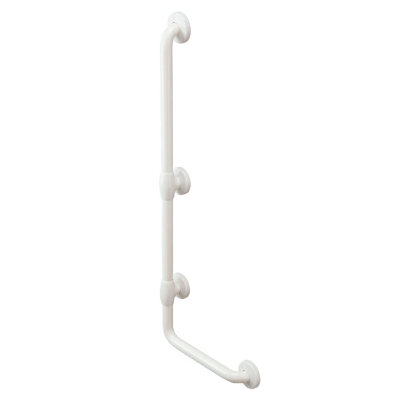 Ponte Giulio Bariatric 12" x 32" L-Shaped Antimicrobial Vinyl Coated Grab Bar - G02JB Series (1,000+ lb Capacity, ADA Compliant)