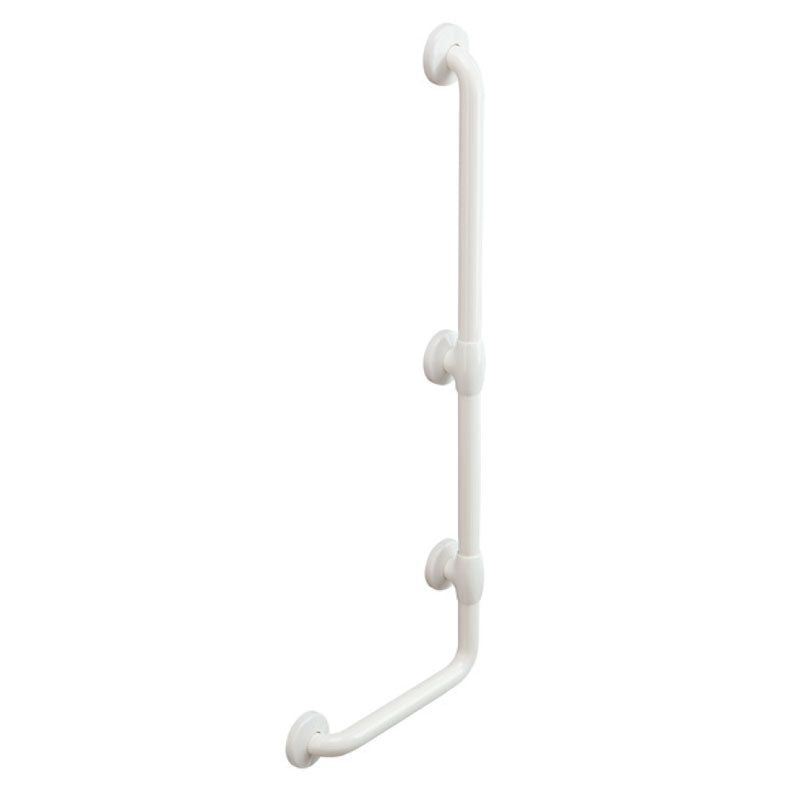 Ponte Giulio Bariatric 12" x 32" L-Shaped Antimicrobial Vinyl Coated Grab Bar - G02JB Series (1,000+ lb Capacity, ADA Compliant)
