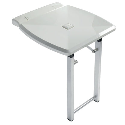 Ponte Giulio 16" x 16" Folding Shower Seat with Folding Legs - G27JDS44 (551 lb Capacity, ADA Compliant)