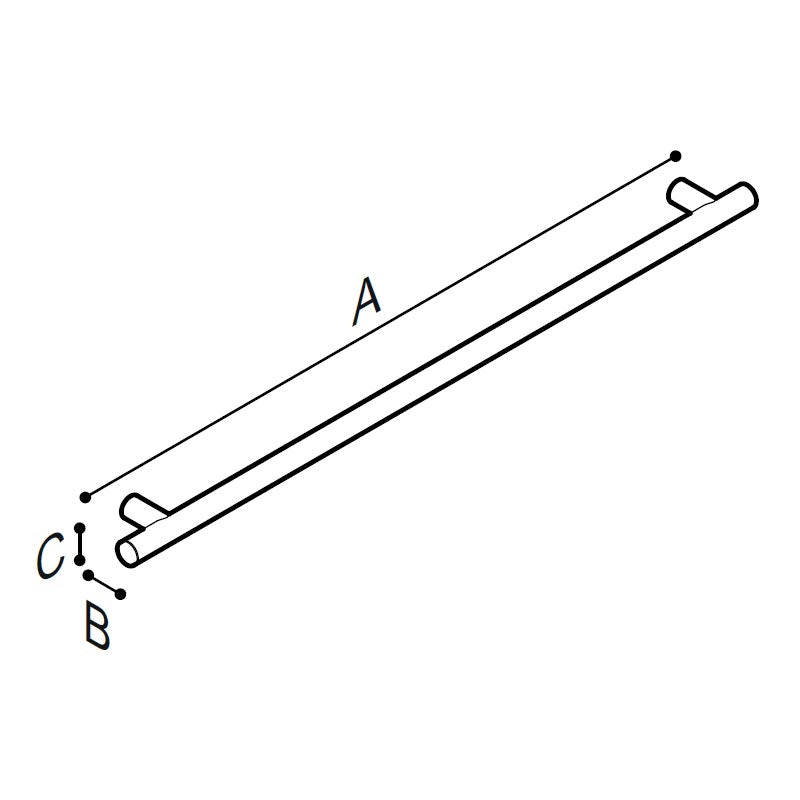 Ponte Giulio Prestigio Plus Straight Grab Bar - G18UAS Series (ADA Compliant)