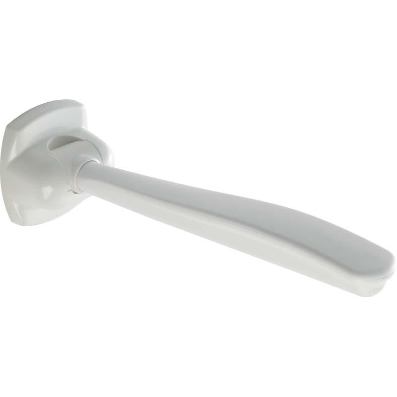 Ponte Giulio 18" White Folding Grab Bar with PELD Arm - G27JCS81 (331 lb Capacity, ADA Compliant)