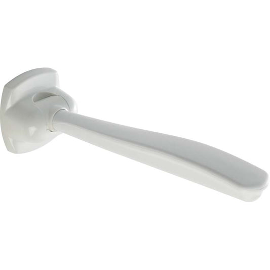 Ponte Giulio 18" White Folding Grab Bar with PELD Arm - G27JCS81 (331 lb Capacity, ADA Compliant)