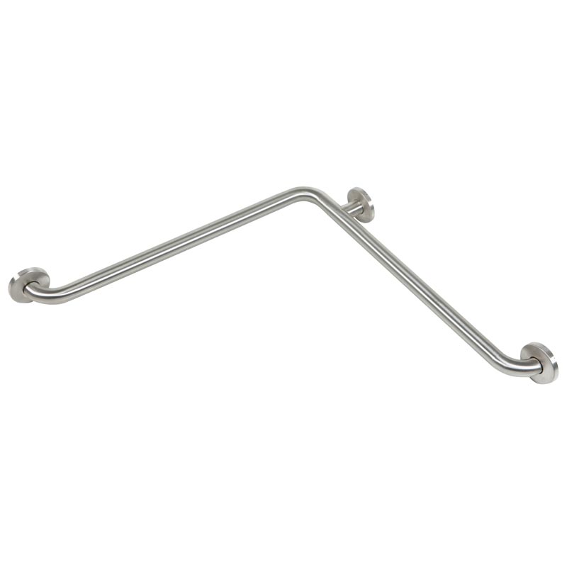 Ponte Giulio Stainless Steel 2-Wall Corner Grab Bar - G55JBS Series (331 lb Capacity, ADA Compliant)
