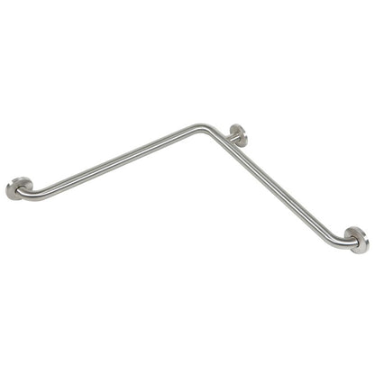 Ponte Giulio Stainless Steel 2-Wall Corner Grab Bar - G55JBS Series (331 lb Capacity, ADA Compliant)