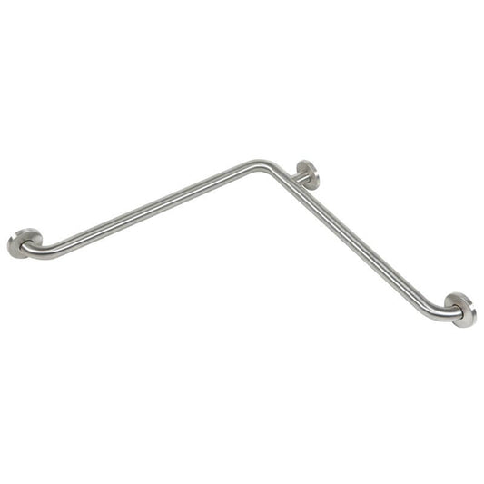 Ponte Giulio Stainless Steel 2-Wall Corner Grab Bar - G55JBS Series (331 lb Capacity, ADA Compliant)