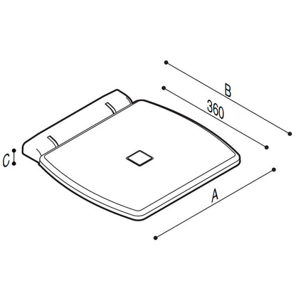 Ponte Giulio 16" x 16" Fold Down Shower Seat - G27JDS43 (450 lb Capacity, ADA Compliant)