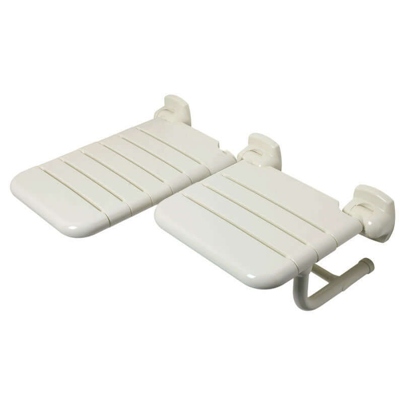 Ponte Giulio 26.5" Right-Handed ADA L-Shaped Double Folding Nylon Shower Seat - G02JDR30 (452 lb Capacity)