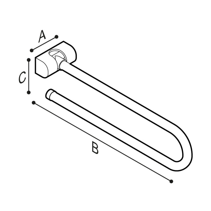 Ponte Giulio Pro Series 33.5" Antimicrobial Vinyl Coated Folding Grab Bar - G25JCS49 (ADA Compliant)