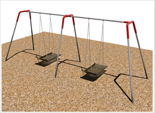 2-Bay ADA Wheelchair Platform Swing Set - Dual 32" x 38" Platforms (800 lb. Capacity)