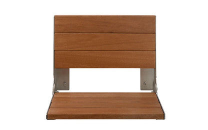 Ponte Giulio Bella Spa Teak 20" Folding Wood Shower Seat - G56UHS13 (600 lb Capacity, ADA Compliant)