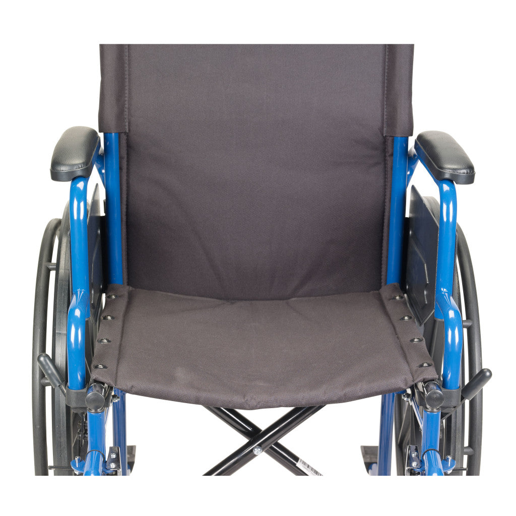 Drive Medical Blue Streak Wheelchair | Flip-Back Desk Arms, Swingaway Footrests, 250 lbs Capacity