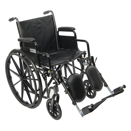 ProHeal Chariot II K2 Standard Hemi Wheelchair | Dual Axle, Adjustable Height, 300 lbs Capacity