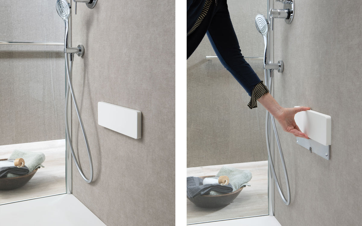 Ponte Giulio Removable and Folding Polyurethane Shower Seat - G12JDS08 (ADA Compliant)