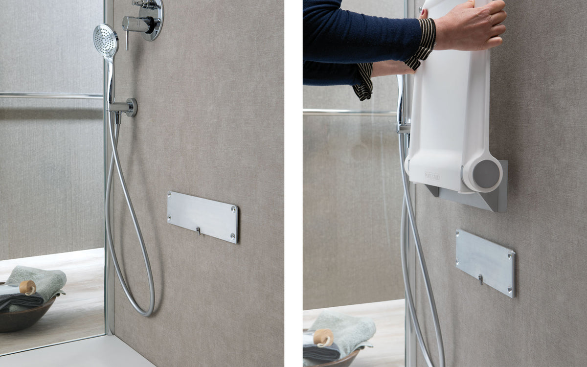 Ponte Giulio Removable and Folding Polyurethane Shower Seat - G12JDS08 (ADA Compliant)