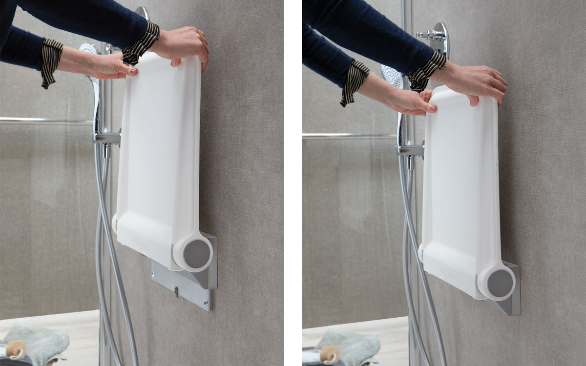 Ponte Giulio Removable and Folding Polyurethane Shower Seat - G12JDS08 (ADA Compliant)
