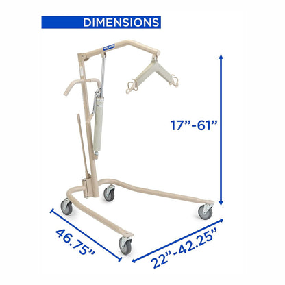 Invacare 9805P Hydraulic Patient Lift - 450 lb Weight Capacity