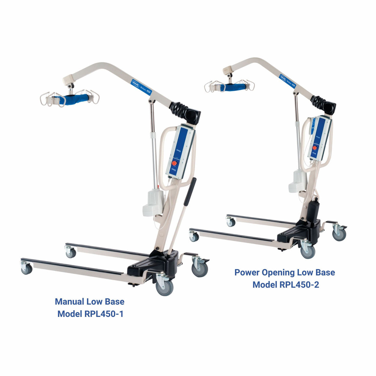 Invacare Reliant 450 Battery-Powered Patient Lift | 450 lbs Capacity, 24" to 74" High Lift Range, Dual Battery System