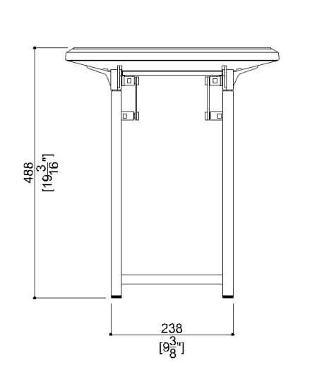 Ponte Giulio 16" x 16" Folding Shower Seat with Folding Legs - G27JDS44 (551 lb Capacity, ADA Compliant)