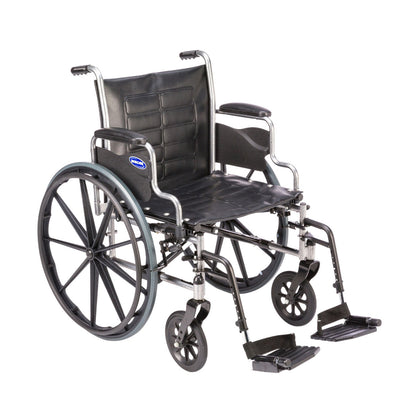 Invacare Tracer EX2 Wheelchair | 250 lbs Capacity, Five Year Frame Warranty, Hemi Dual Axle Design
