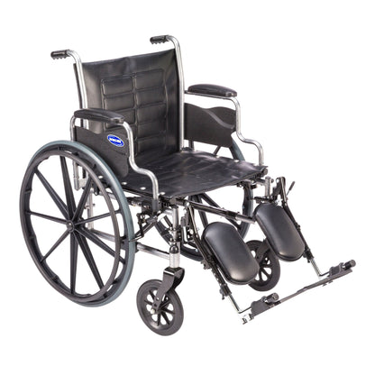 Invacare Tracer EX2 Wheelchair | 250 lbs Capacity, Five Year Frame Warranty, Hemi Dual Axle Design