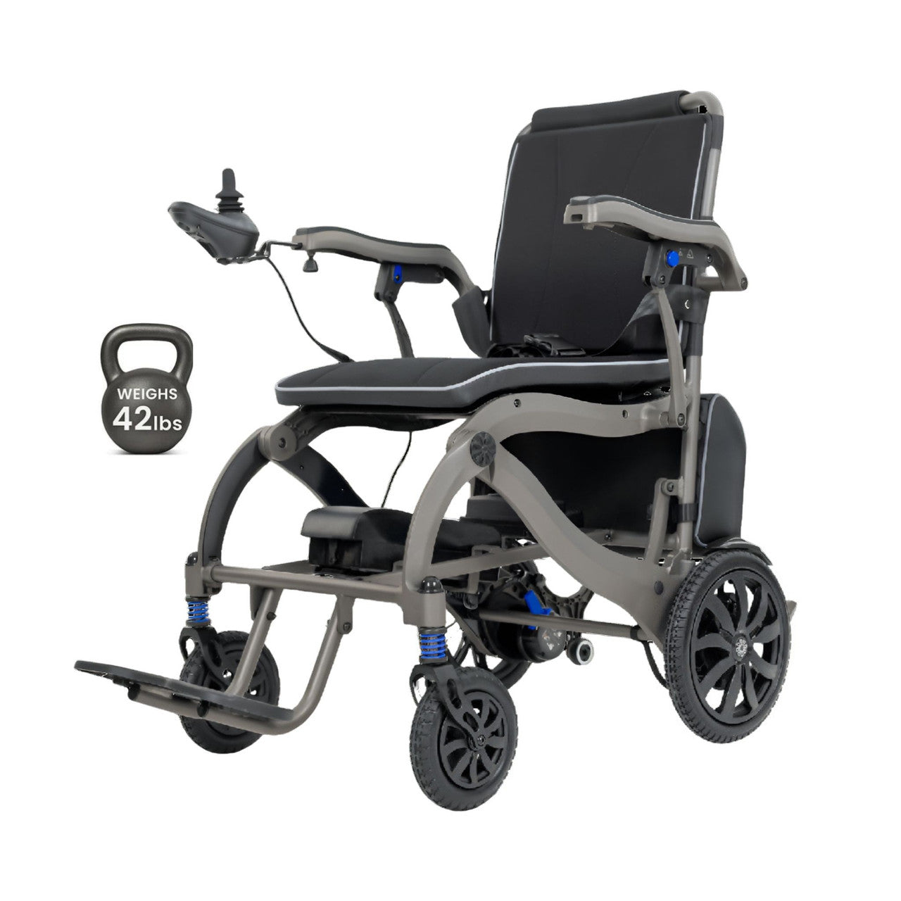 Vive Mobility Air Frame Foldable Power Wheelchair - Ultra-Light Magnesium Alloy