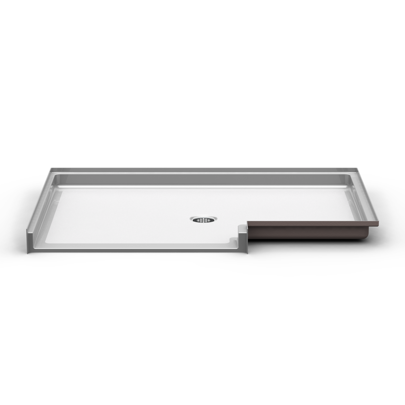 64x42 Code Compliant Shower Pan P26442W (ADA Wing Wall Compliant)