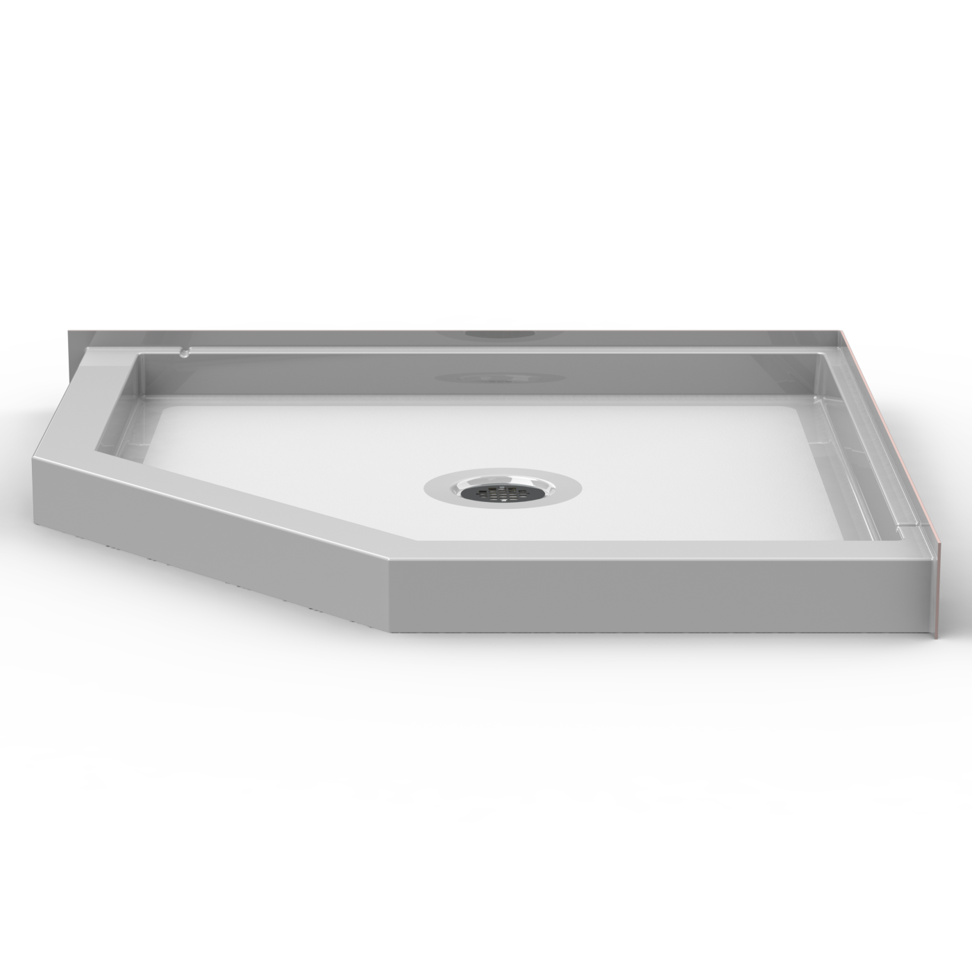 48x48 Neo-Angle Curbed Shower Pan NP4848.V2 (ANSI Compliant Curbed Base)