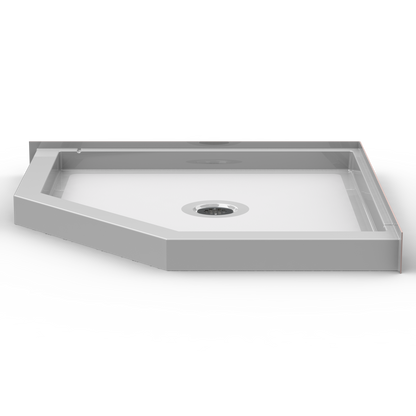 48x48 Neo-Angle Curbed Shower Pan NP4848.V2 (ANSI Compliant Curbed Base)