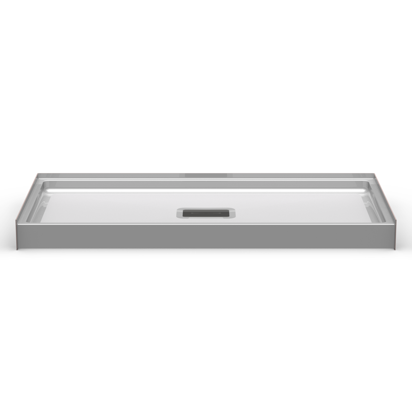 60x32 Curbed Shower Pan P6032SQ.V2 with Square Drain (ANSI Compliant)