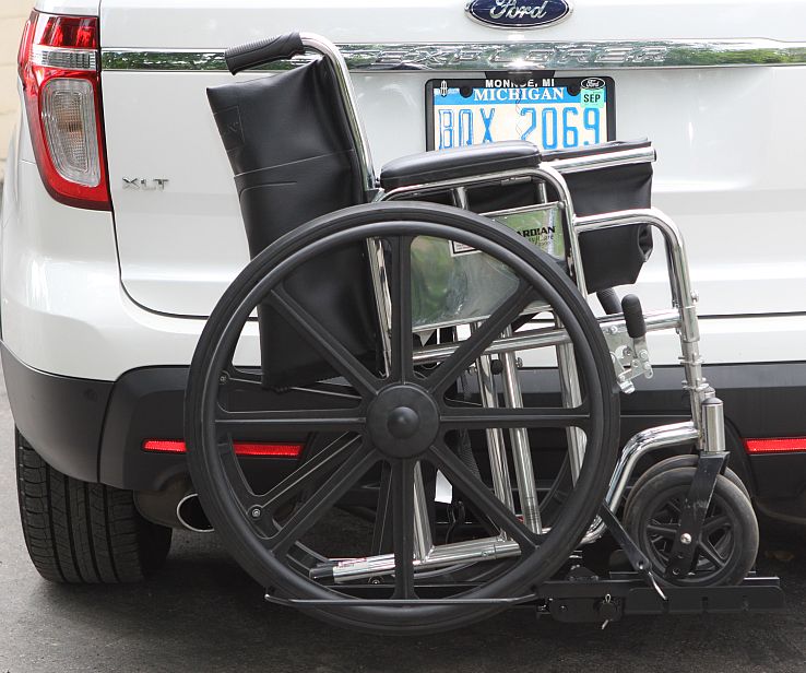 Tilt 'n' Tote Manual Folding Wheelchair Carrier - 100 lb. Capacity